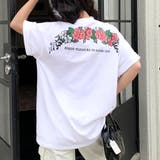 バックフラワーロゴプリントオーバーサイズTシャツ | SHEENA | 詳細画像11