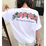 バックフラワーロゴプリントオーバーサイズTシャツ | SHEENA | 詳細画像12