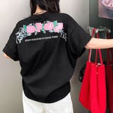 バックフラワーロゴプリントオーバーサイズTシャツ | SHEENA | 詳細画像24