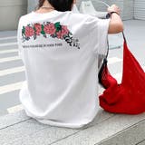 バックフラワーロゴプリントオーバーサイズTシャツ | SHEENA | 詳細画像6