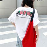 バックフラワーロゴプリントオーバーサイズTシャツ | SHEENA | 詳細画像7