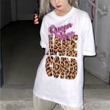 レオパードロゴプリントオーバーサイズTシャツ | SHEENA | 詳細画像3