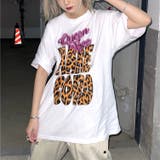 ホワイト | レオパードロゴプリントオーバーサイズTシャツ | SHEENA