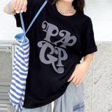 ブラック | BIGロゴプリントオーバーサイズTシャツ | SHEENA