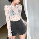 小花柄ストレッチシアートップス | SHEENA | 詳細画像14