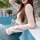 小花柄ストレッチシアートップス | SHEENA | 詳細画像20