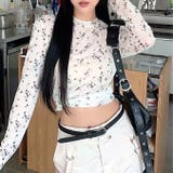 小花柄ストレッチシアートップス | SHEENA | 詳細画像4