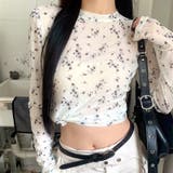 小花柄ストレッチシアートップス | SHEENA | 詳細画像5