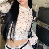 小花柄ストレッチシアートップス | SHEENA | 詳細画像6