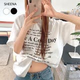 レタリングロゴプリントオーバーサイズTシャツ | SHEENA | 詳細画像1