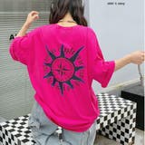 ピンク | バックプリントグラフィックオーバーサイズTシャツ | SHEENA