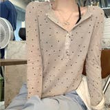 ドットプリントヘンリーネックロンT/長袖Tシャツ | SHEENA | 詳細画像18
