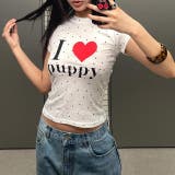 I love puppyロゴドットプリントTシャツ | SHEENA | 詳細画像5