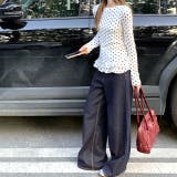 裾フリルドットプリントロンT/長袖Tシャツ | SHEENA | 詳細画像10