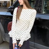 裾フリルドットプリントロンT/長袖Tシャツ | SHEENA | 詳細画像9