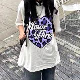 レオパードハートロゴプリントオーバーサイズTシャツ | SHEENA  | 詳細画像13 