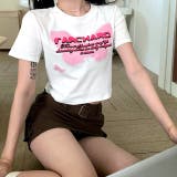 バタフライロゴプリントショート丈Tシャツ | SHEENA | 詳細画像19