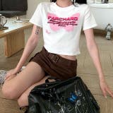 バタフライロゴプリントショート丈Tシャツ | SHEENA | 詳細画像20