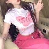 バタフライロゴプリントショート丈Tシャツ | SHEENA | 詳細画像25