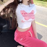 バタフライロゴプリントショート丈Tシャツ | SHEENA | 詳細画像29