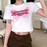 ホワイト | バタフライロゴプリントショート丈Tシャツ | SHEENA