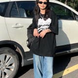 BLACK WORKロゴプリントオーバーサイズTシャツ | SHEENA | 詳細画像2