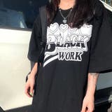 BLACK WORKロゴプリントオーバーサイズTシャツ | SHEENA | 詳細画像4