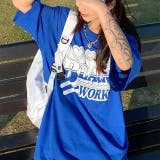 BLACK WORKロゴプリントオーバーサイズTシャツ | SHEENA | 詳細画像7