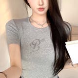 キラキラストーンエンジェルモチーフコンパクトTシャツ | SHEENA  | 詳細画像28 