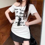 サイドシャーリングワンショルロゴプリントTシャツ | SHEENA | 詳細画像11