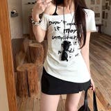 サイドシャーリングワンショルロゴプリントTシャツ | SHEENA | 詳細画像13