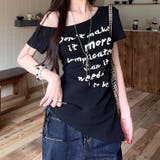 サイドシャーリングワンショルロゴプリントTシャツ | SHEENA | 詳細画像17