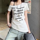 サイドシャーリングワンショルロゴプリントTシャツ | SHEENA | 詳細画像2