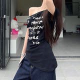 サイドシャーリングワンショルロゴプリントTシャツ | SHEENA | 詳細画像20