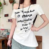サイドシャーリングワンショルロゴプリントTシャツ | SHEENA | 詳細画像6