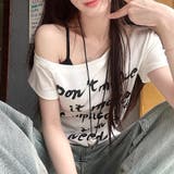サイドシャーリングワンショルロゴプリントTシャツ | SHEENA | 詳細画像8