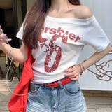 オフショルナンバリングロゴTシャツ | SHEENA | 詳細画像20