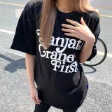 ブラック | ロゴプリントオーバーサイズTシャツ | SHEENA