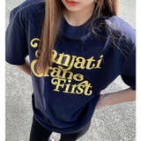 ネイビー | ロゴプリントオーバーサイズTシャツ | SHEENA