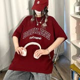 ワインレッド | BODILESSロゴオーバーサイズＴシャツ | SHEENA 