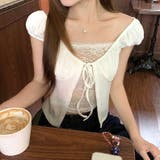 レースレイヤード風リボンギャザートップス | SHEENA | 詳細画像16