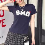 ネイビー | ドットロゴコンパクトフィットＴシャツ | SHEENA 