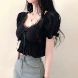 パフスリーブギャザーフリルショート丈トップス | SHEENA  | 詳細画像19 