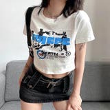 グラフィックロゴプリントコンパクトTシャツ | SHEENA  | 詳細画像2 