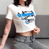 グラフィックロゴプリントコンパクトTシャツ | SHEENA  | 詳細画像5 