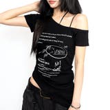 サイドギャザーワンショルレタリングプリントＴシャツ | SHEENA  | 詳細画像19 