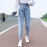 ハイウエストレイヤードデニムスリムパンツ 春 夏 | SHEENA  | 詳細画像2 