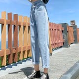 ハイウエストレイヤードデニムスリムパンツ 春 夏 | SHEENA  | 詳細画像3 