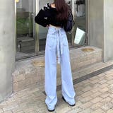 ウエストクロスリボンセミワイドデニムパンツ 韓国 韓国ファッション | SHEENA  | 詳細画像20 