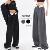 ウエスト折り返しデザインタックワイドパンツ 秋 冬 | SHEENA | 詳細画像1